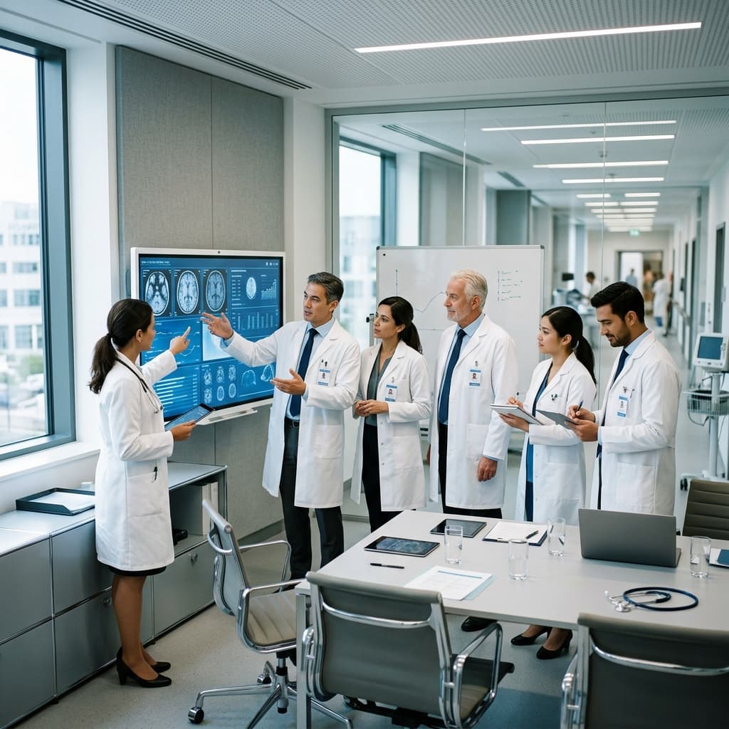 Medical specialists in consultation